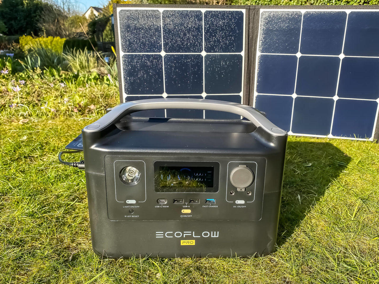 Ecoflow River Pro Powerstation Solar Panel Test, Aufladen Mit Solar Modul, Sonne