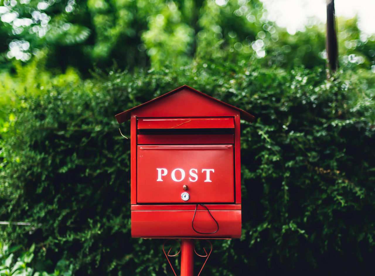 Post, Briefkasten, Rot, Natur